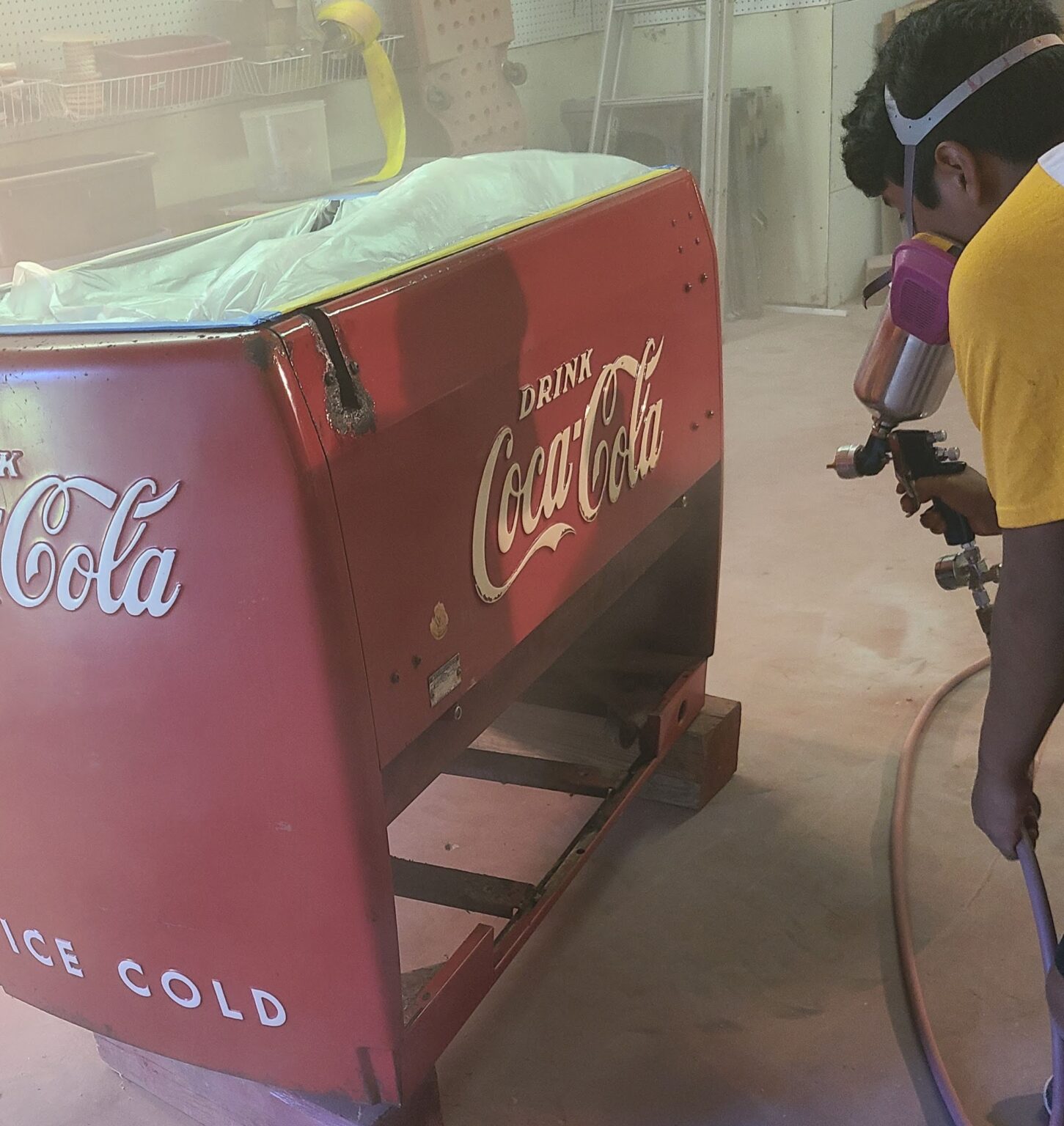 Clear Coating Over the Orginal Patina Soda City Restorations